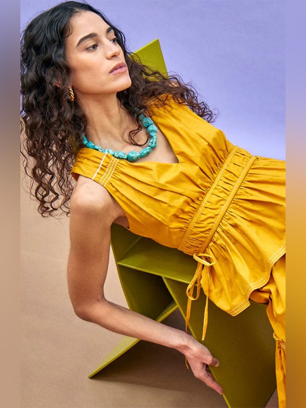 Hunter Bell Parker Top in Yellow Spice, Size 0